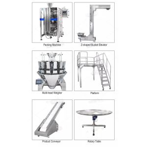 Fully Automatic Multihead Weigher Back Seal Packing For Crackers Chip
