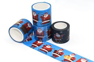 China 7mm Adhesive Paper Christmas Stickers Roll factory