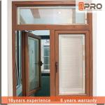 Unbreakbale Thermal Break Aluminium Windows Swing Open Style Built In Blinds