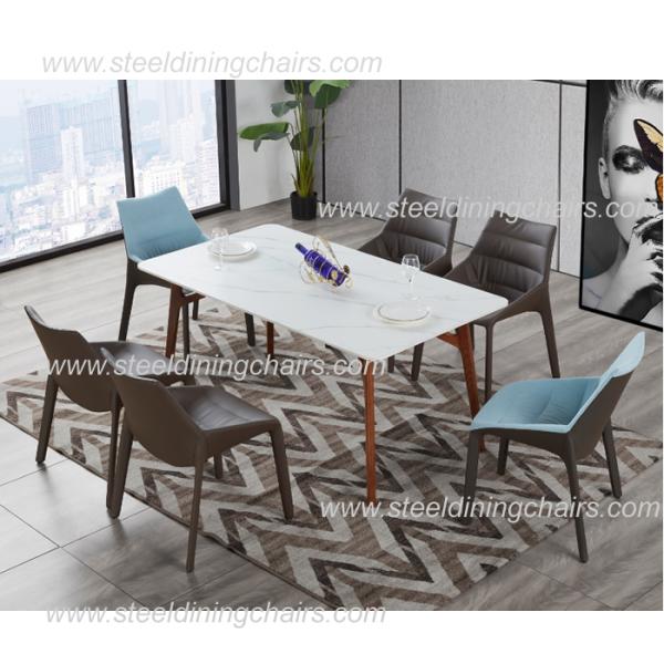Removable Cover Injected Sponge 82CM 60CM Stainless Steel Dining Chairs