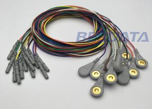 China Din EKG / EMG / EEG Snap Lead EEG Electrodes With 1.5mm Din Touchproof Connector factory