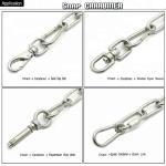 Heavy Industry 8mm Stainless 304/316 Outdoor Chain Safety Spring Clip Carabiner