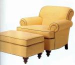 Comfortable Bedroom Arm Leisure Chair Ottoman Swivel / Navy Accent Two Arm