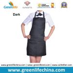Atrovirens dark green fashion color advertising cheap good apron with 2pcs front
