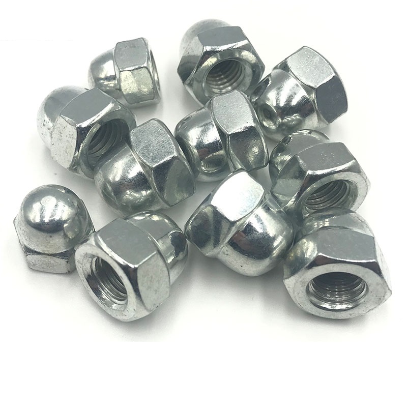 Direct Supply DIN1587 Hex Domed Cap Nuts in Nickel Galvanized White Blue Zinc Plated