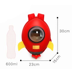 Supercute 3D Cartoon Backpack Customized Rocket Shape Small Kids Backpack