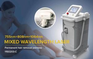 China Three wavelengths Diode laser 755nm 808nm 1064nm Painless Permanent hair removal device of beauty salon /medical clinic factory