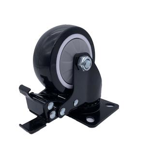 China 8'' Heavy Duty PU Caster with Total Lock Brake factory