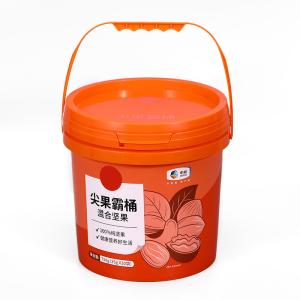 China Customized Capacity IML Label PP Plastic Buckets for Colorful Food Sauces and Spreads factory