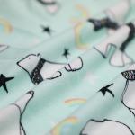 Cartoon Printed Velour Velvet Fabric 150gsm Polyester