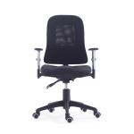 60mm Nylon Castor Mesh Swivel Office Chair MID Back Fabric Seat
