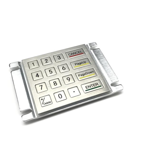 IP65 / IK07 Metal Industrial Mini Numeric Keypad 16 Keys Lightweight Keypad USB