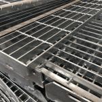 Nosing Steel Stair Treads Grating / Steel Grating Platform Slip Resistance