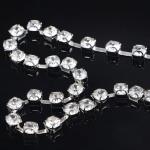 Copper Pearl And Rhinestone Necklace Inlaid 5.89MM Round Diamond OEM
