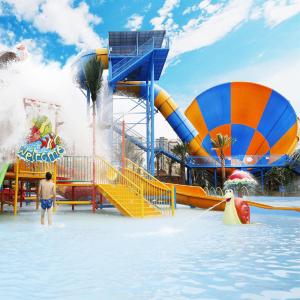 China 370sqm-465sqm Water Tube Slide Big Speaker Fiberglass Water Slide factory