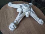 Dia 17" Restaurant Table Bases White Color Finish 28" Height Cast Iron Material