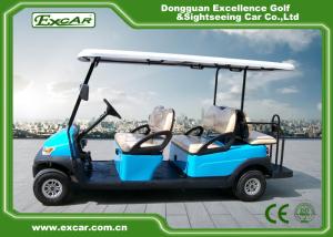 China Sky Blue Electric Golf Buggy 6 Person Aluminum 3.7KW ADC Separately Motor factory