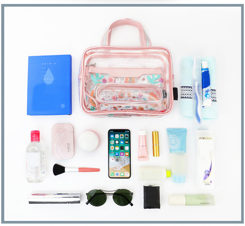 Wholesale PVC Transparent Makeup Bag Set 3 Pieces Organizer for Travel
