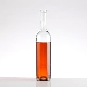 China Customized Transparent Glass Gin Bottle 500ml 750ml Frosted Spirit Liquor Vodka factory