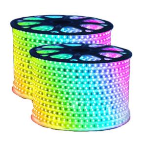 China 100m RGB Strip Light for Landscape Waterproof Warm White LED WiFi Remote Control DMX Compatible factory