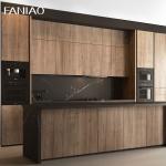 Engineered Wood Small Kitchen Cabinet Natural Wood Grain Modern Kitchen Cabinet