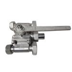 OEM DN25 Cryogenic Three Way Ball Valve Stainless Steel With Burst Disk