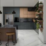Melamine Kitchen Cabinet Modern Furniture Designer Cabinet Set For Apartment