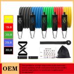 1.2m 20LB Yoga Resistance Band , Elastic Stretch Band With Foam Handles