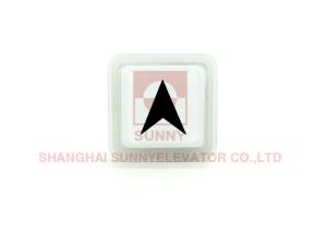 China Elevator Parts Durable Plastic Push Button Light Without Braille 12VDC And 24VDC factory