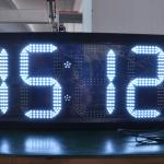 Gasoline Station Sign 12 Inch Outdoor LED Time And Temperature Display Panel