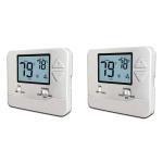 Blue / Green LCD Screen HVAC Thermostat Square Shape Contemporary Design