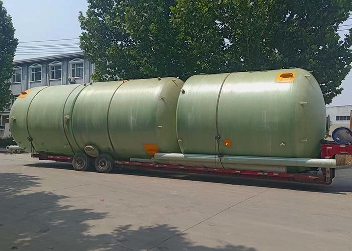 Round Cross Wound Grp Water Tank 1000mm Green Storage Various Chemistries