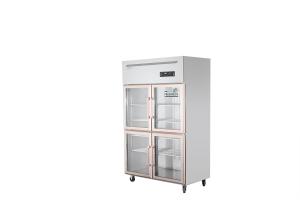 China Glass Door Upright Stainless Steel Freezers Commercial Restaurant factory