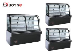 China Curve Type Front Opened Refrigerated Cake Display Case Pastry Display Chiller factory