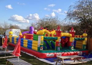 China CE Outdoor Inflatable Bouncy Castle With Slide , Commercial Adult Bouncy Castle factory