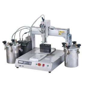 China Text Screen PLC Glue Dispensing Machine 4 Rotary Stations factory