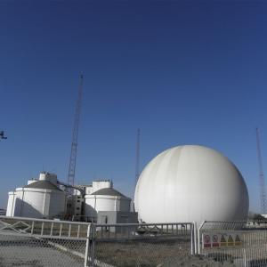 China Strong Double Membrane Biogas Dome Gas Holder Balloon Ground Mounted UV Resistant factory