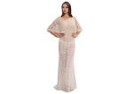 Champagne Beaded Lace Long Middle Eastern Prom Dresses For Bride Bridesmaid