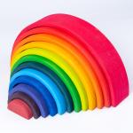 30cm Pine Wooden Blocks Toys Rainbow Building Blocks Tower Toys