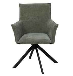 China Comfortable Upholstery Modern Swivel Chair Sleek Design With Metal Frame factory