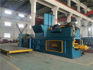 China Hydraulic Drive Fully Automatic Horizontal Baler 55 Kw High Production Rate factory