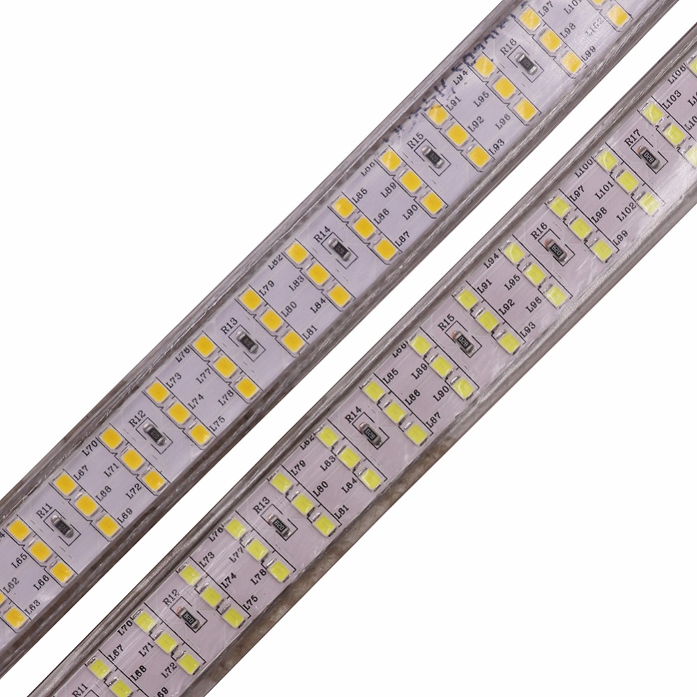 SMD2835 220V Dimmable LED Strip 276Leds/M LED Tape Light Three Rows
