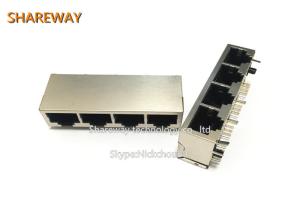 China 10 / 100 / 1000Base-T RJ45 Female Jack Shielded JGL-0004NL Nickel Housing factory