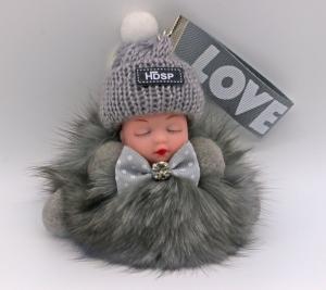 China Cute Baby Lint doll Key Chain 10cm 15cm Size for Clothes Bag factory