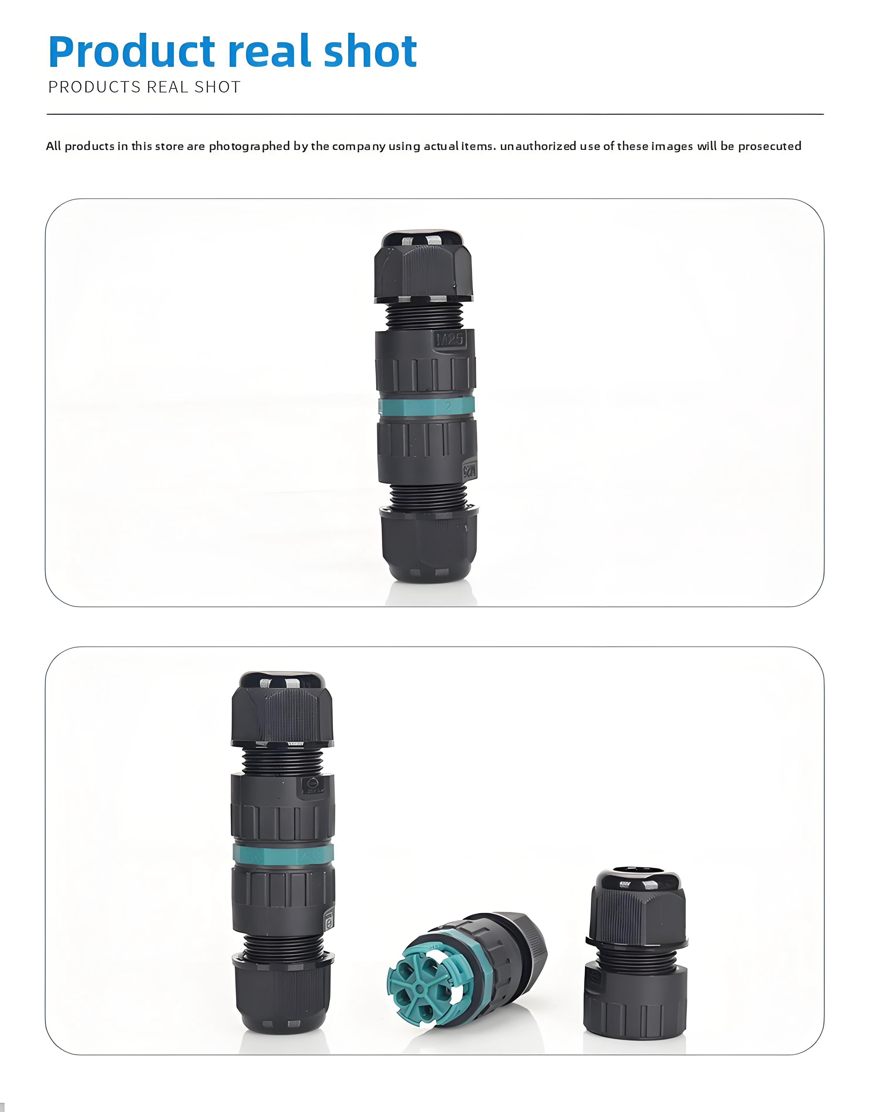 IP68 Waterproof Circular Connector with 0.5mm²-6mm² Wire Gauge 400V Operating Voltage and 41A Max Current
