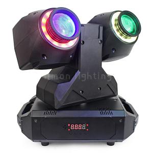 China Unlimited Pan Rotation Double Head 30w RGBW 4in1 Mini Dual Beam LED Moving Head Light factory