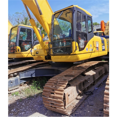 Low Working Hours Used Komatsu PC220 Crawler Excavator with Original Hydraulic Valve