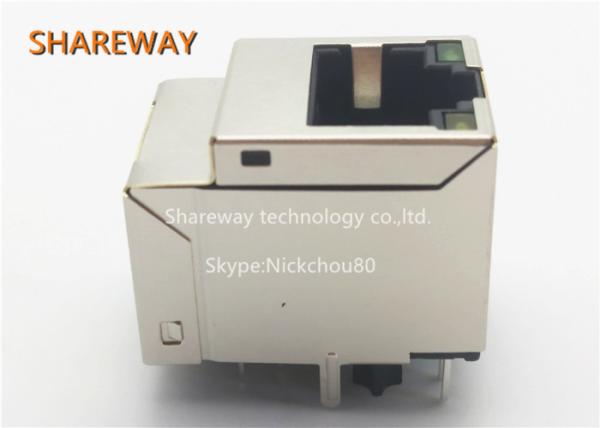 Shielded Modular Jack Vertical RJ45 Connector Female Gender DR-MAG-1840458 For
