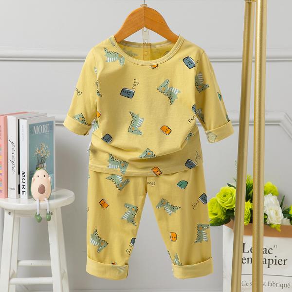 Summer Childrens Matching Pjs / Long Sleeve Pyjamas 5% Spandex 130cm 140cm