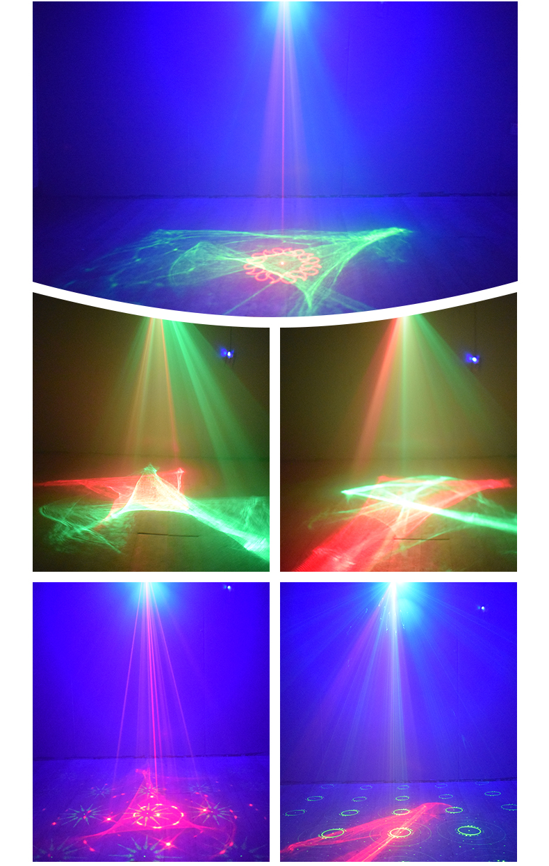 LED Sound Activated Laser Light RGB Flash Strobe Projector Dream Aurora DJ Disco Stage Party Lights for Christmas Dance